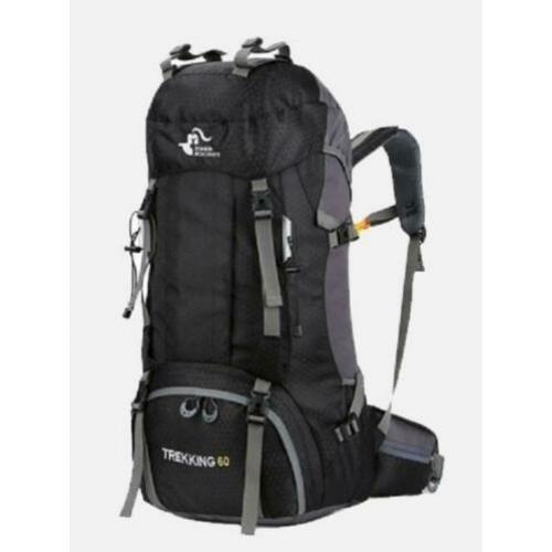 Backpack 60 liter - Rugzak - Lichtgewicht Blauw en Zwart