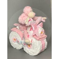 Gratis verzending Luiertaart Motor luiermotor Aap roze