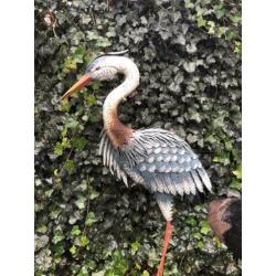Prachtige grote forse metalen reiger-fascinerend-reiger