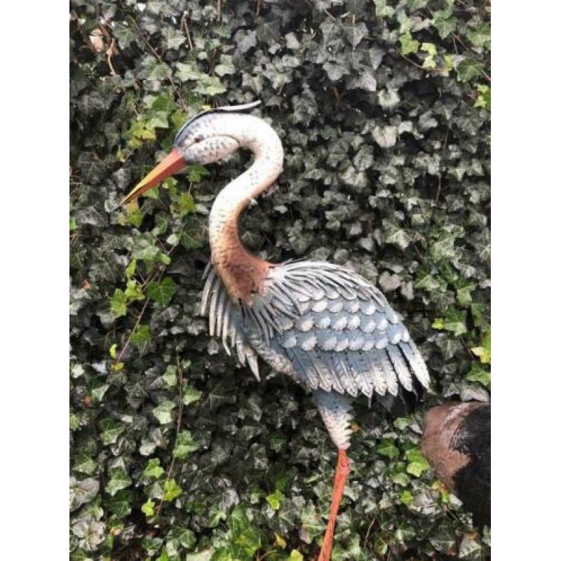 Prachtige grote forse metalen reiger-fascinerend-reiger