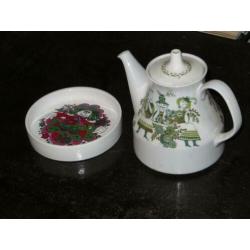 Theewagen/servies/glas/kristal/blik/emaille/keukengerei/dien