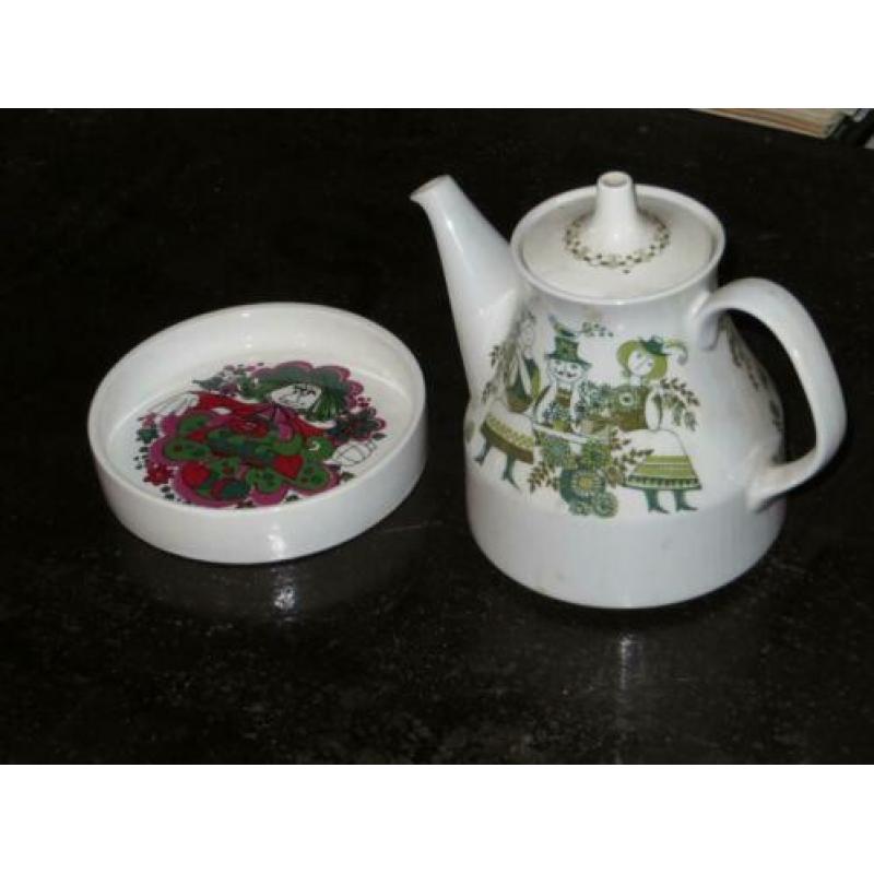Theewagen/servies/glas/kristal/blik/emaille/keukengerei/dien
