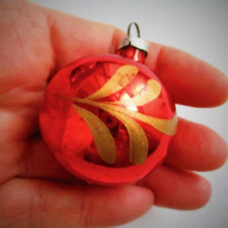Kerst~Rode Kerstballen Glas~Glazen Kerstboomballen~Rood~