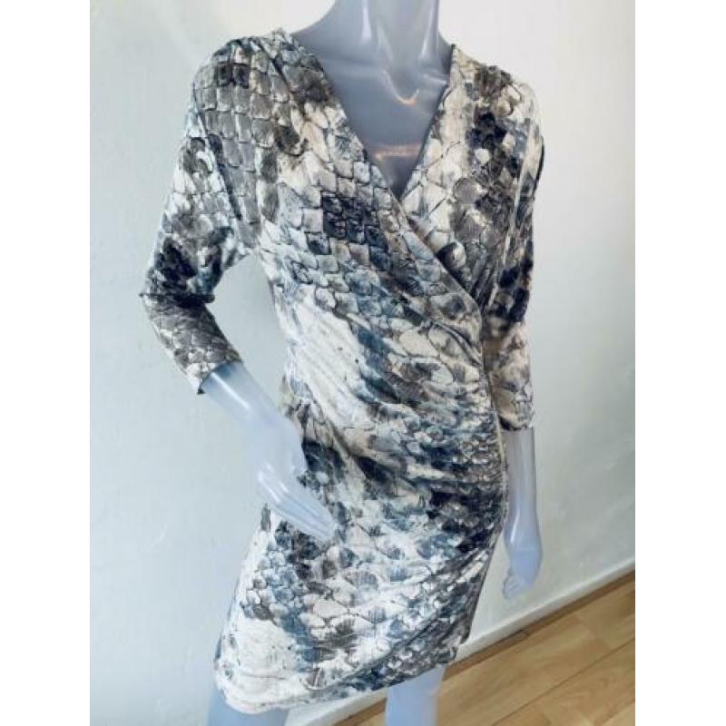 Tramontana viscose stretch overslag jurkje - M