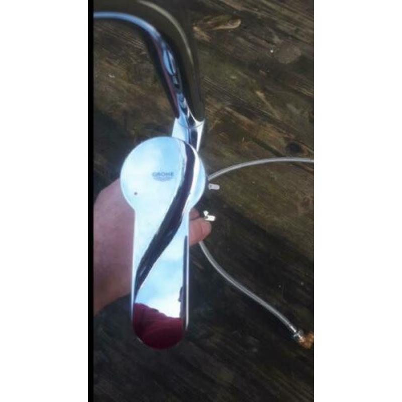 Grohe  Keukenmengkraan. hoge uitloop, uitgevoerd in chroo
