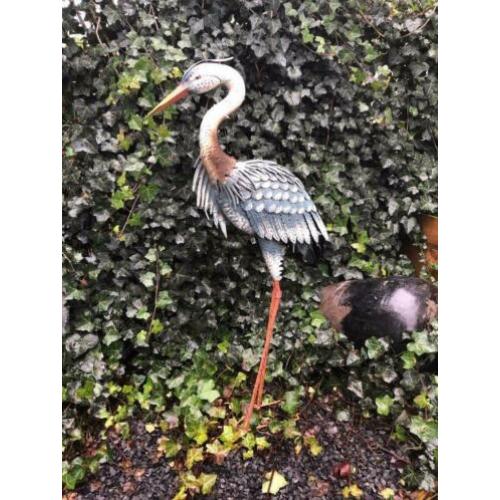 Prachtige grote forse metalen reiger-fascinerend-reiger