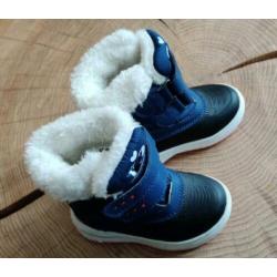 Blauw met roze snowboots - bijna ongedragen