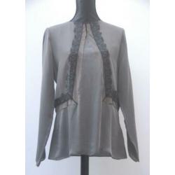 SCHUMACHER zijden top maat 4 / L (taupe/nude)