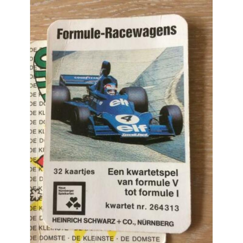 Vintage Formule Racewagen kwartet 60'er jaren