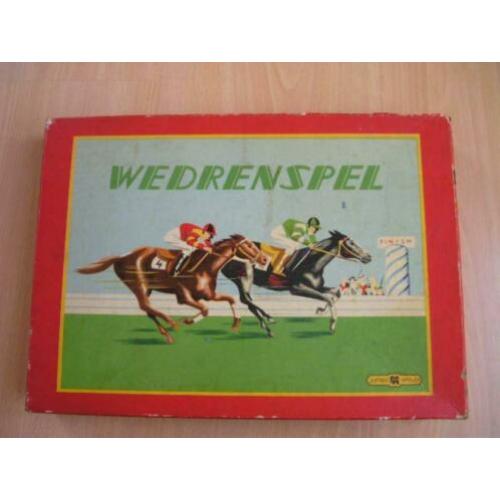 Wedrenspel, paard rijden, oud bordspel Jumbo