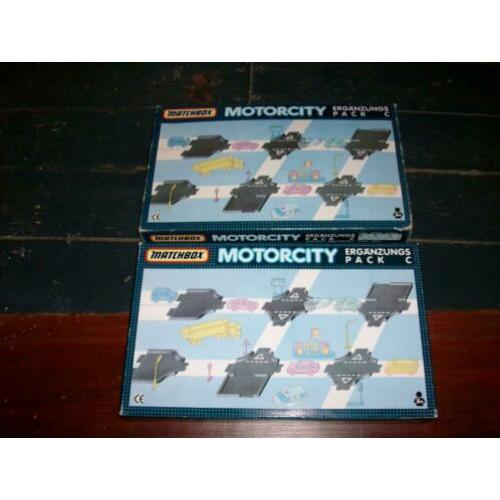 Vintage matchbox motor city track sets 1989 nieuw in doos