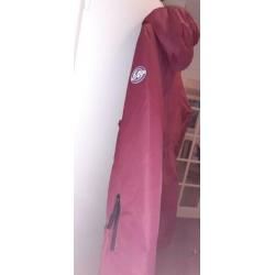 Skijas/ winterjas/ zwangerschapsjas bordeaux rood