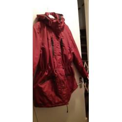 Skijas/ winterjas/ zwangerschapsjas bordeaux rood
