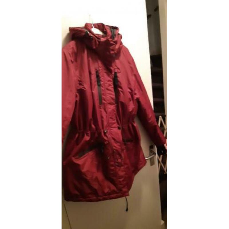 Skijas/ winterjas/ zwangerschapsjas bordeaux rood