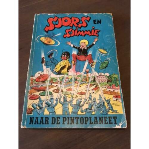 Sjors en Sjimmie Naar de Pintoplaneet oud strip boek vintage
