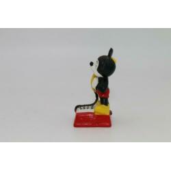 Mickey Mouse op telefoon Bullyland PVC jaren 80 cadeautip