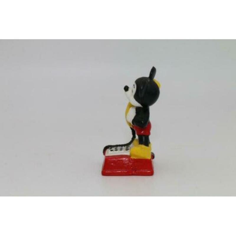 Mickey Mouse op telefoon Bullyland PVC jaren 80 cadeautip