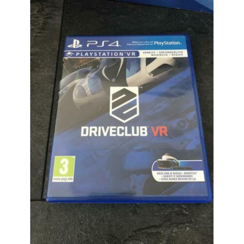 PS4 500gb met PS VR Bril en de game Driveclub VR (compleet)