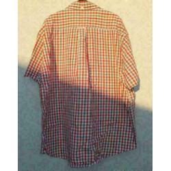 Mc GREGOR rood/blauw/wit ruit overhemd korte mouw mt XXL