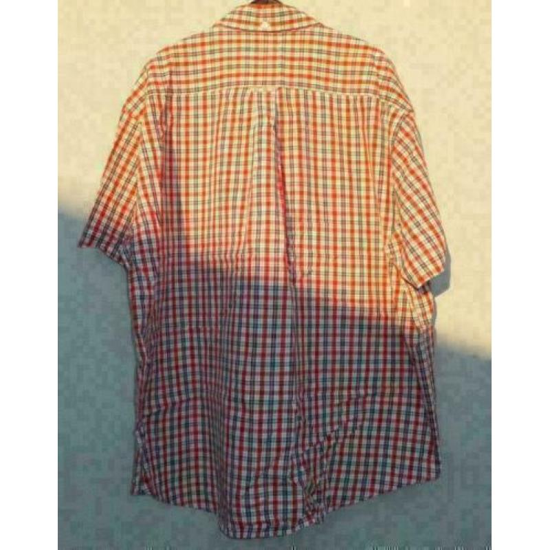Mc GREGOR rood/blauw/wit ruit overhemd korte mouw mt XXL