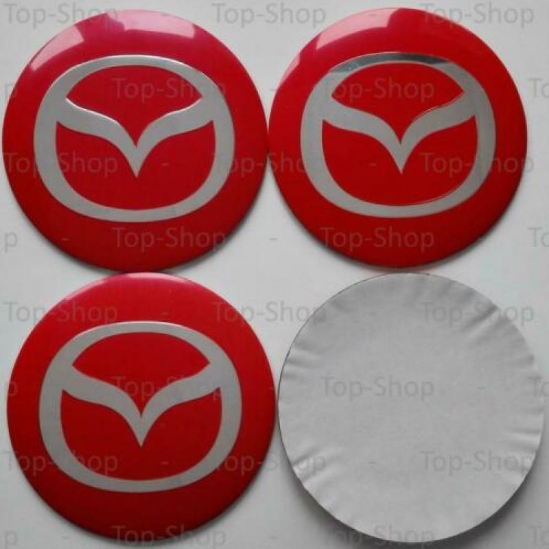 Mazda 56mm Naafstickers Voor Naafdoppen Of Naafkappen