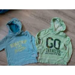 2 truien/hoodies Mitch en broek Mexx maat 116