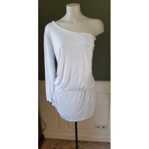 NIEUW one shoulder DEBBIE KATZ tuniek S / M 38/40, top wit