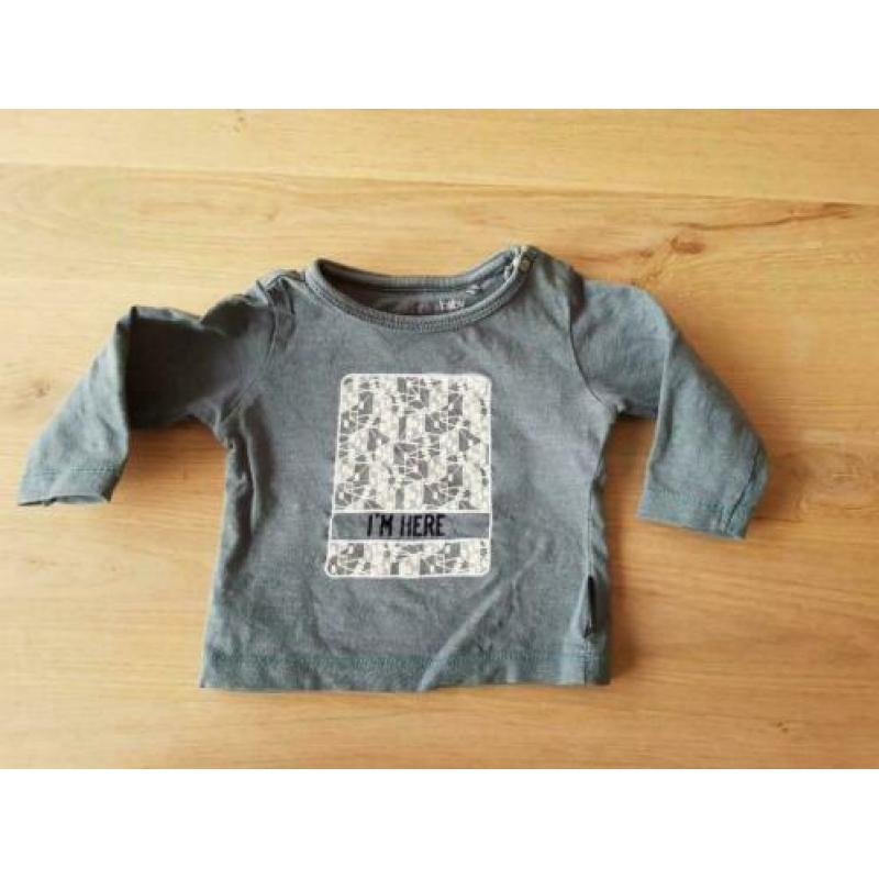 Groen truitje, longsleeve, Noppies, maat 56
