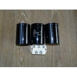 3 x Epcos Condensator 4800uF - 400Volt en gelijkrichtbrug 11