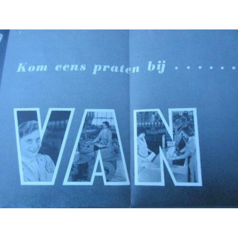 uitvouw folder om te komen werken bij Van Nelle.jaren 50/60