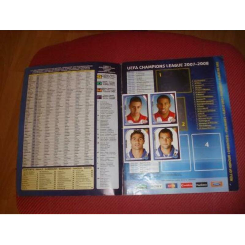Uefa champions league leeg album/ boek 2007 - 2008 (panini