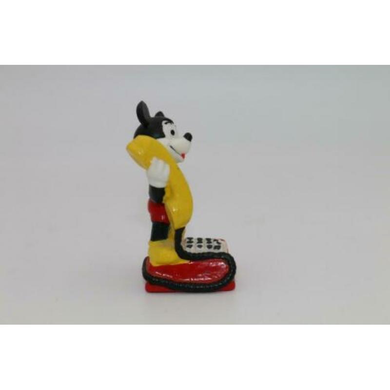 Mickey Mouse op telefoon Bullyland PVC jaren 80 cadeautip