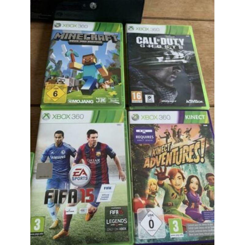 Xbox 360 met 8 spellen en Kinect