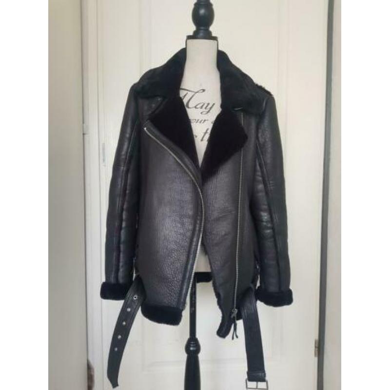 Be Edgy Alexis leren winterjas zwart Nieuw!