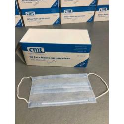 Mondmasker medisch blauw 50 stuks - partij