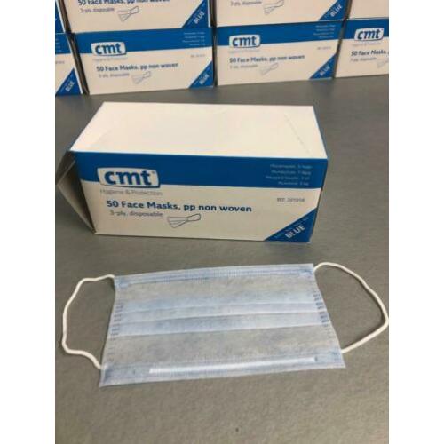 Mondmasker medisch blauw 50 stuks - partij