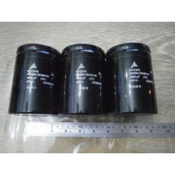 3 x Epcos Condensator 4800uF - 400Volt en gelijkrichtbrug 11