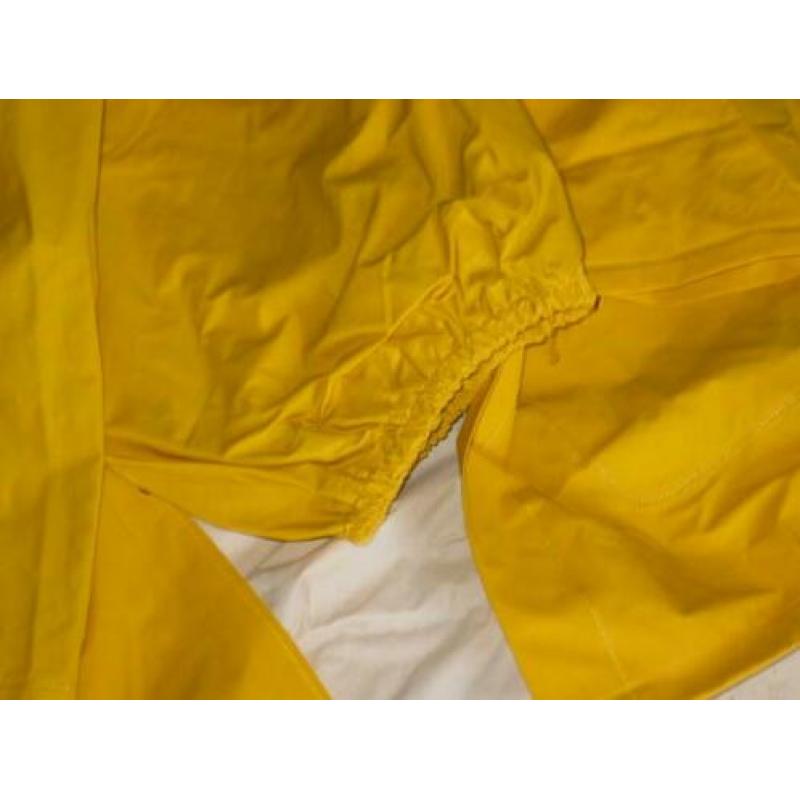 Geel regenpak trendy gele kleur maat xl jas/broek rits/knoop