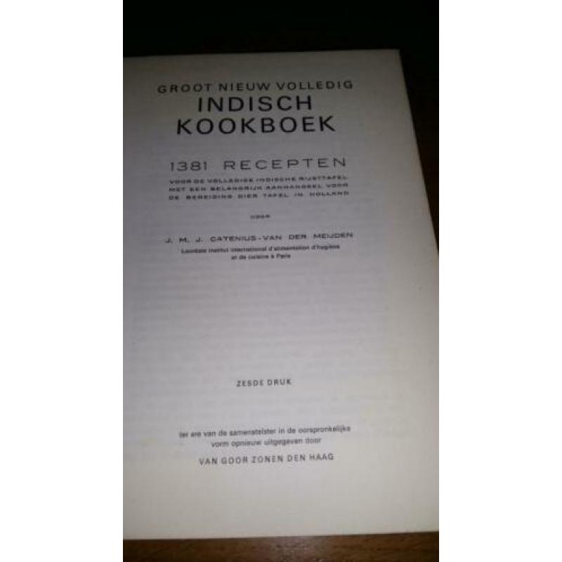 indisch kookboek van der meijden catenius en beb vuyk