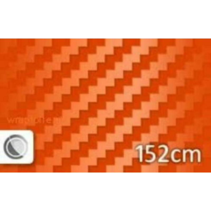 Carbon folie oranje en roze