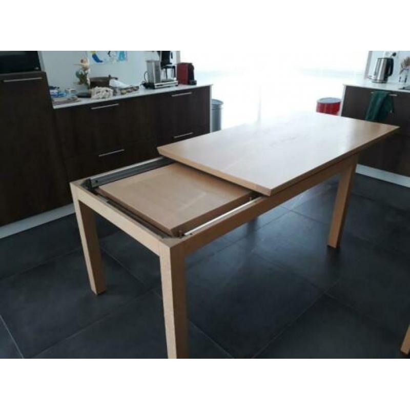Tafel met 4 stoelen (90×160/220)