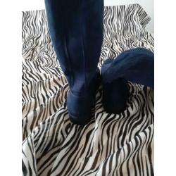 Overknee laarzen blauw 42