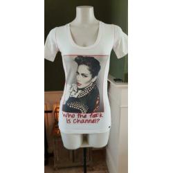 NIEUW witte GLITZ & en GLAM tshirt mt S 36, top wit, t shirt