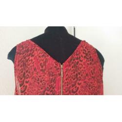 zgan.rood zwart slangenprint bloes/tuniek ZOI mt 50