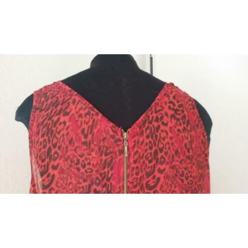 zgan.rood zwart slangenprint bloes/tuniek ZOI mt 50