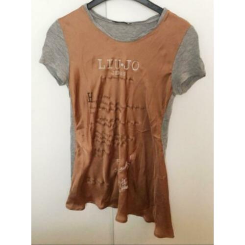 Liu Jo prachtig silky zijden shirt top tuniek strass egf S M