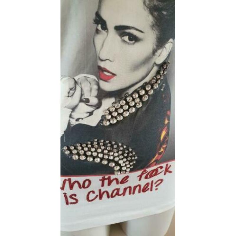 NIEUW witte GLITZ & en GLAM tshirt mt S 36, top wit, t shirt