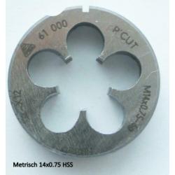 Metrisch Fijn snijplaat M16 x 1,5 en diverse andere maten.