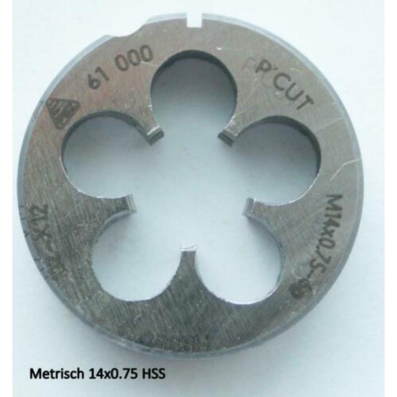 Metrisch Fijn snijplaat M16 x 1,5 en diverse andere maten.