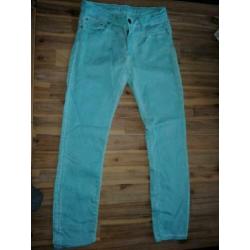 MOOIE licht blauwgroene dunne broek merk ZARA WOMAN